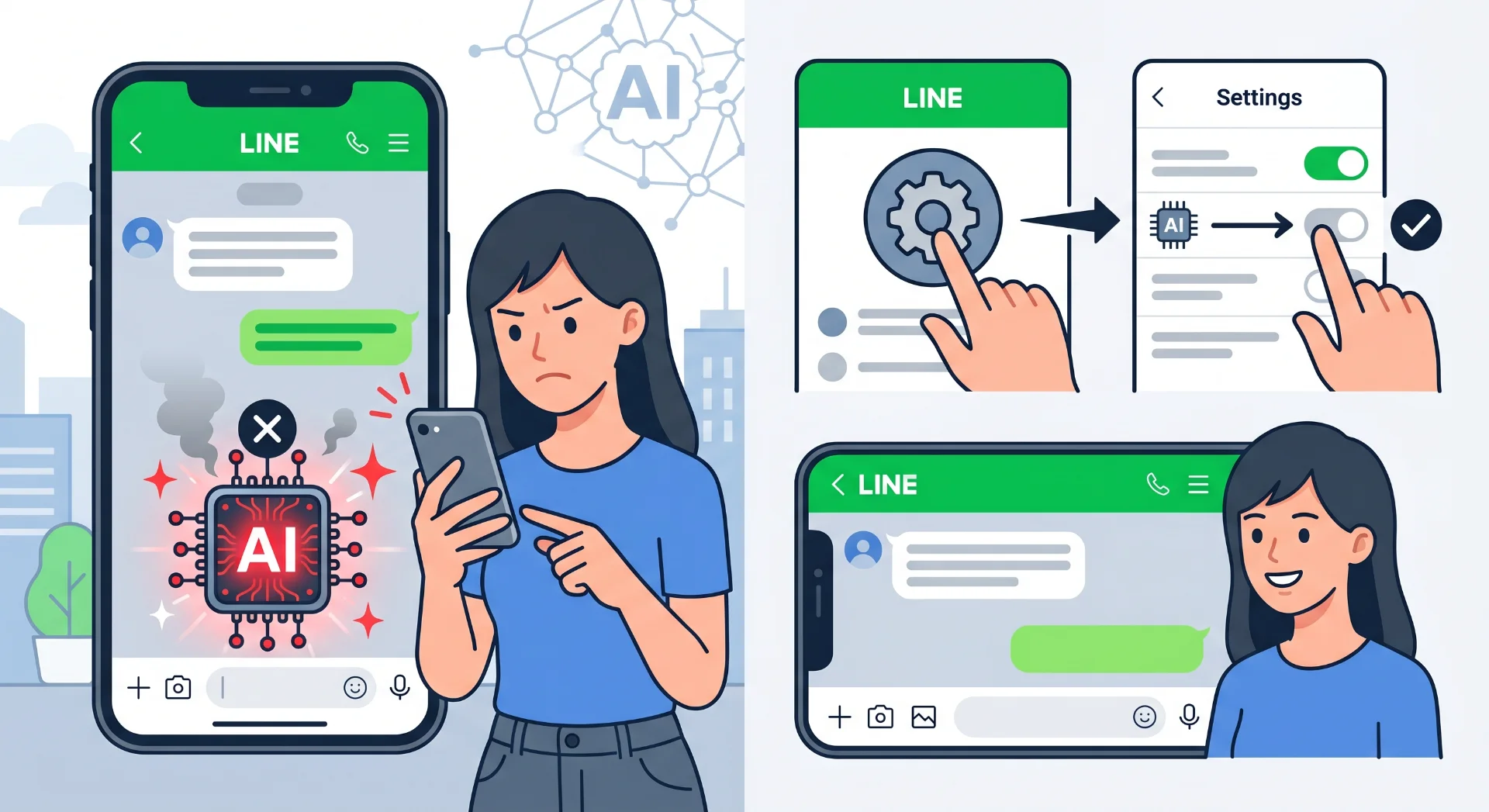 LINEのAIボタンが邪魔なときの消し方【2026年最新】