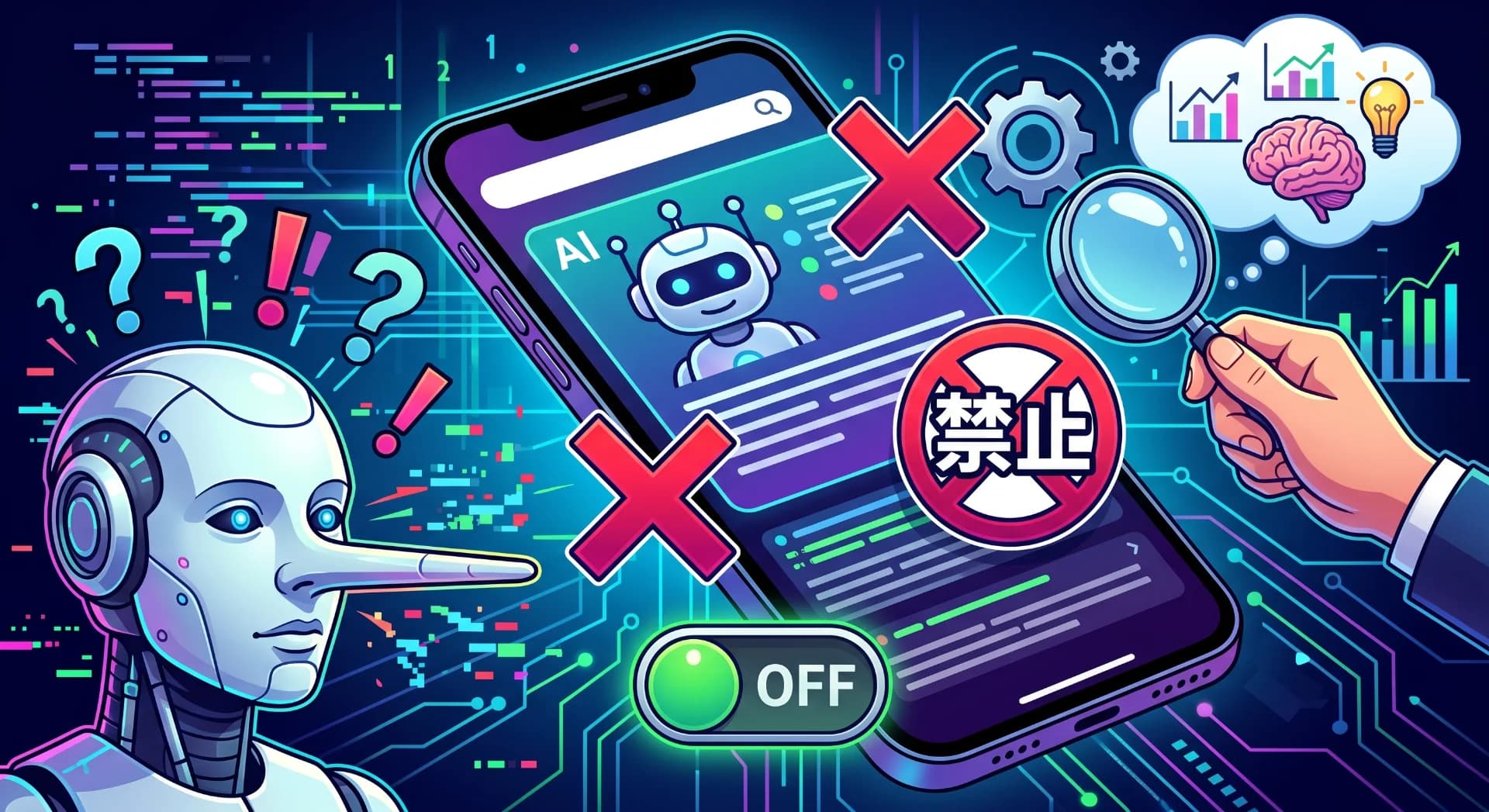 「AIによる概要」は邪魔でいらない?オフにする方法の有無と嘘をつく問題を考察